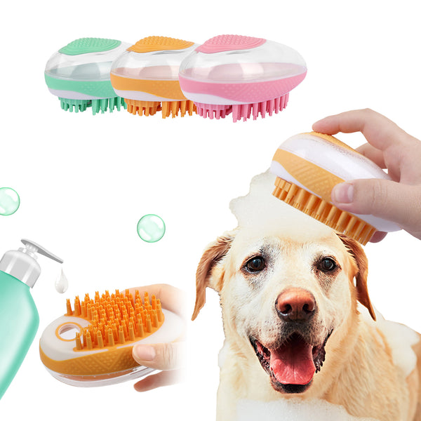 Silicone Bath Brush 2-in-1 Set For Your Pet